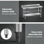 Cefito Stainless Steel Kitchen Bench w/ Splashback 1500x600MM 430