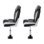Seamanship 2X Folding Boat Seats with 2X Adjustable Pedestals 34–46cm Marine Seat Swivel High Back 12cm Padding Black