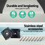Seamanship 2X Folding Boat Seats with 2X Adjustable Pedestals 34–46cm Marine Swivel Low Back 13cm Padding Charcoal