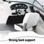 Seamanship 2X Folding Boat Seats with 2X Adjustable Pedestals 34–46cm Marine Swivel Low Back 13cm Padding Charcoal