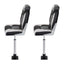 Seamanship 2X Folding Boat Seats with 2X Adjustable Pedestals 55–75cm Marine Seat Swivel High Back 12cm Padding Black