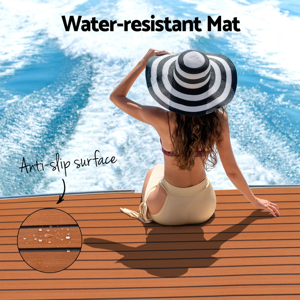 Seamanship EVA Foam Boat Flooring Decking Mat 240x90cm 6mm Brown
