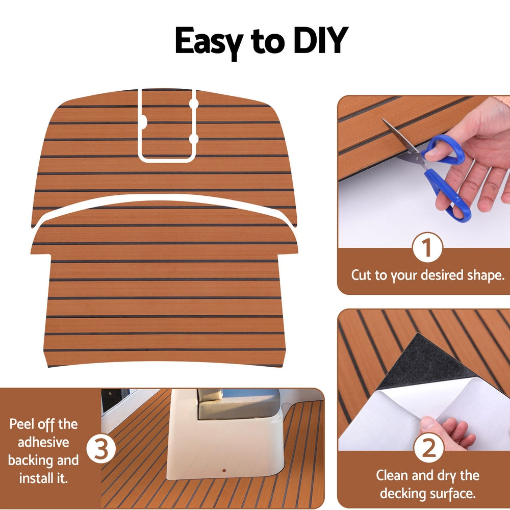 Seamanship EVA Foam Boat Flooring Decking Mat 240x90cm 6mm Brown
