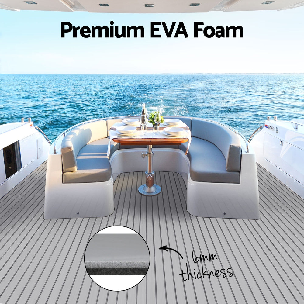 Seamanship EVA Foam Boat Flooring Decking Mat 240x90cm 6mm Light Grey