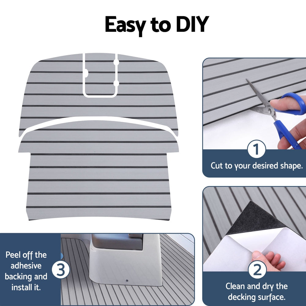 Seamanship EVA Foam Boat Flooring Decking Mat 240x90cm 6mm Light Grey