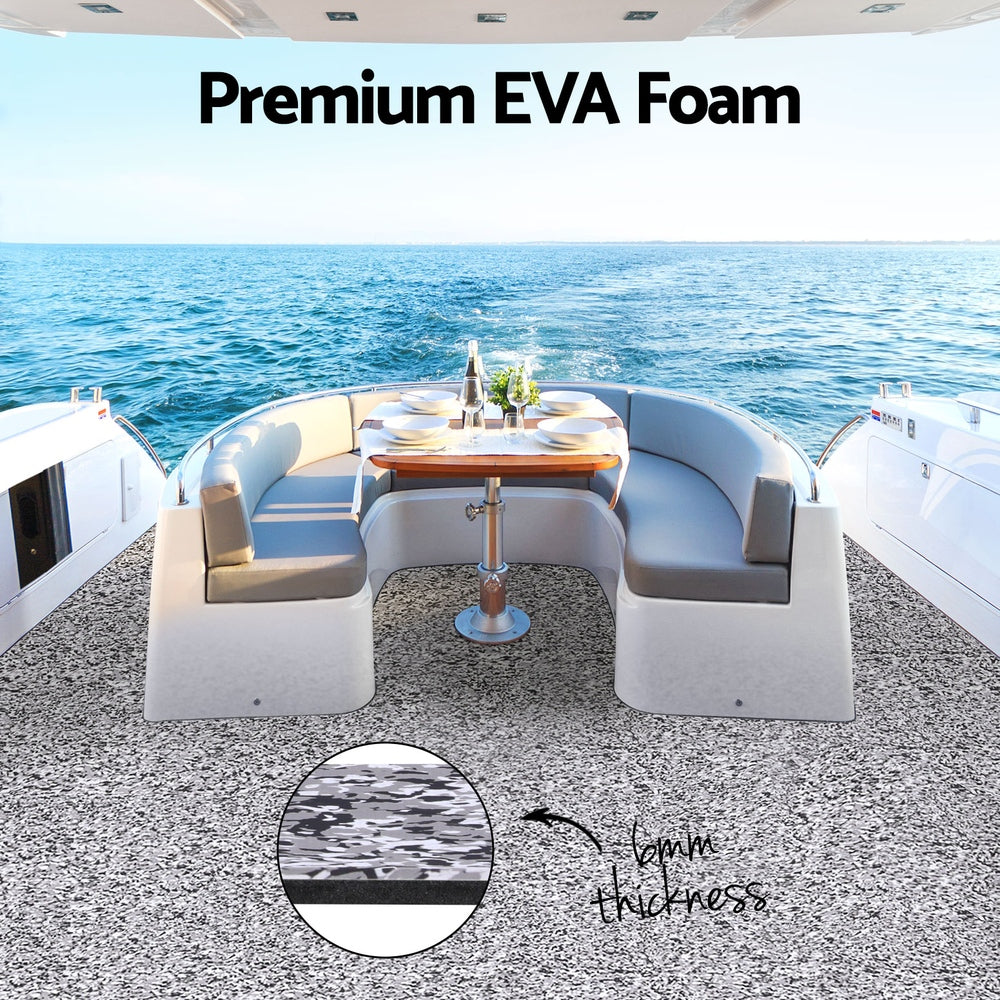 Seamanship EVA Foam Boat Flooring Decking Mat 240x90cm 6mm Snow Camo
