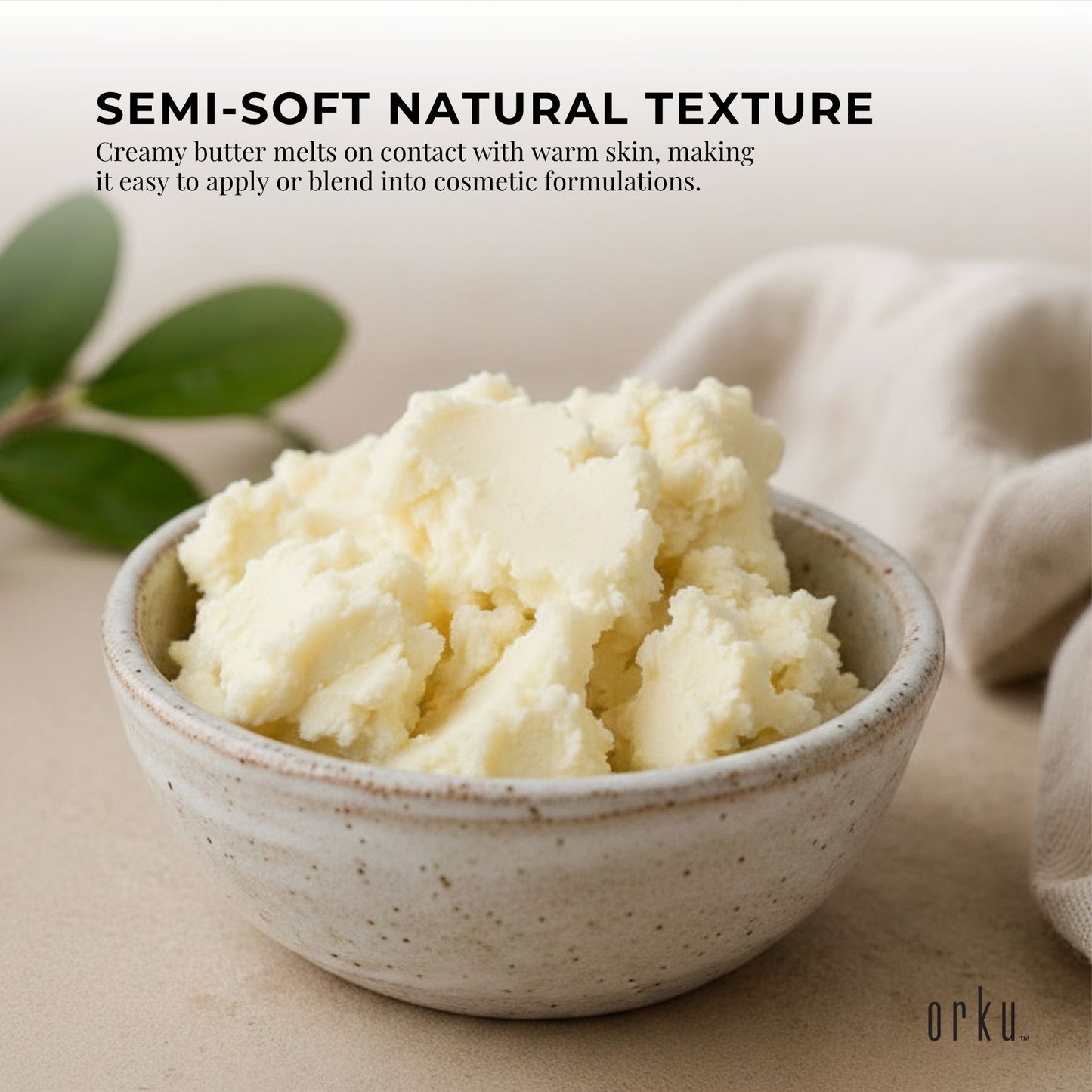 Orku 400g Organic Unrefined Shea Butter Raw African Karite Chunks
