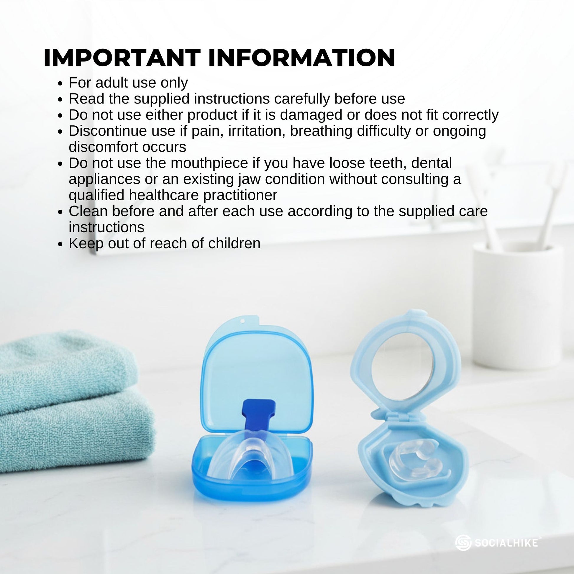 Social Hike 3x Anti Snoring Aid Nose Clips - Sleep + Breathing Device