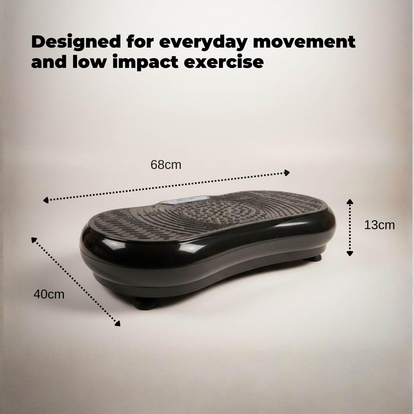 Social Hike 68cm Vibration Plate Machine Full Body Workout Platform Black