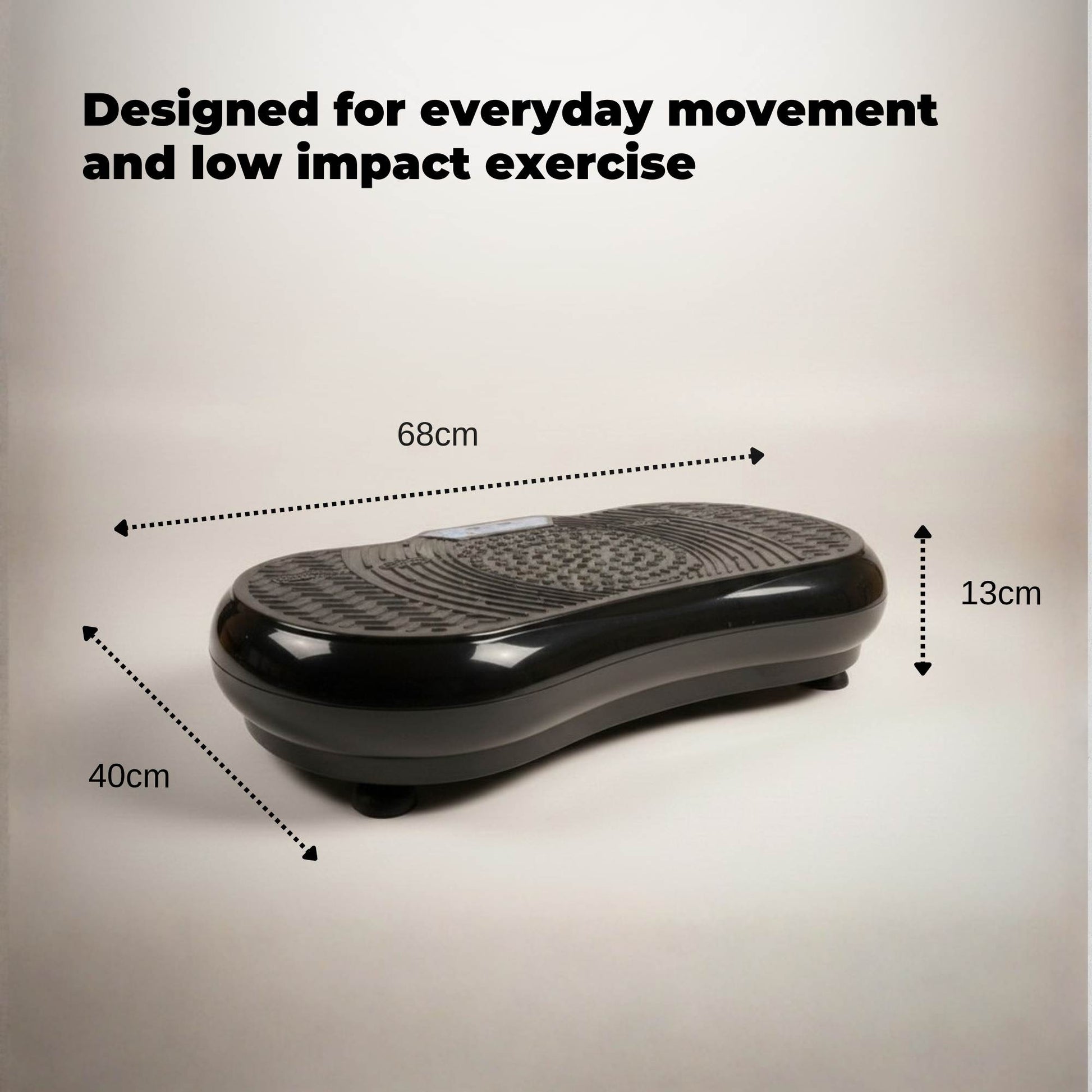Social Hike 68cm Vibration Plate Machine Full Body Workout Platform Black