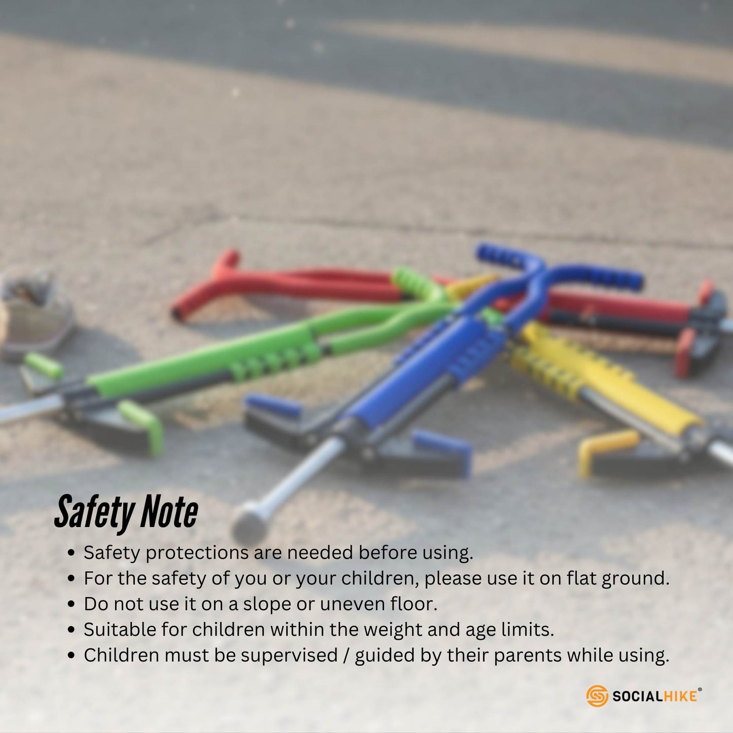 Social Hike Blue Pogo Stick - Kids Jumping Jackhammer Exercise Hopper Toy