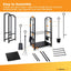 Social Hike Firewood Rack Stand and Fireplace Tool Set - Wood Log Holder