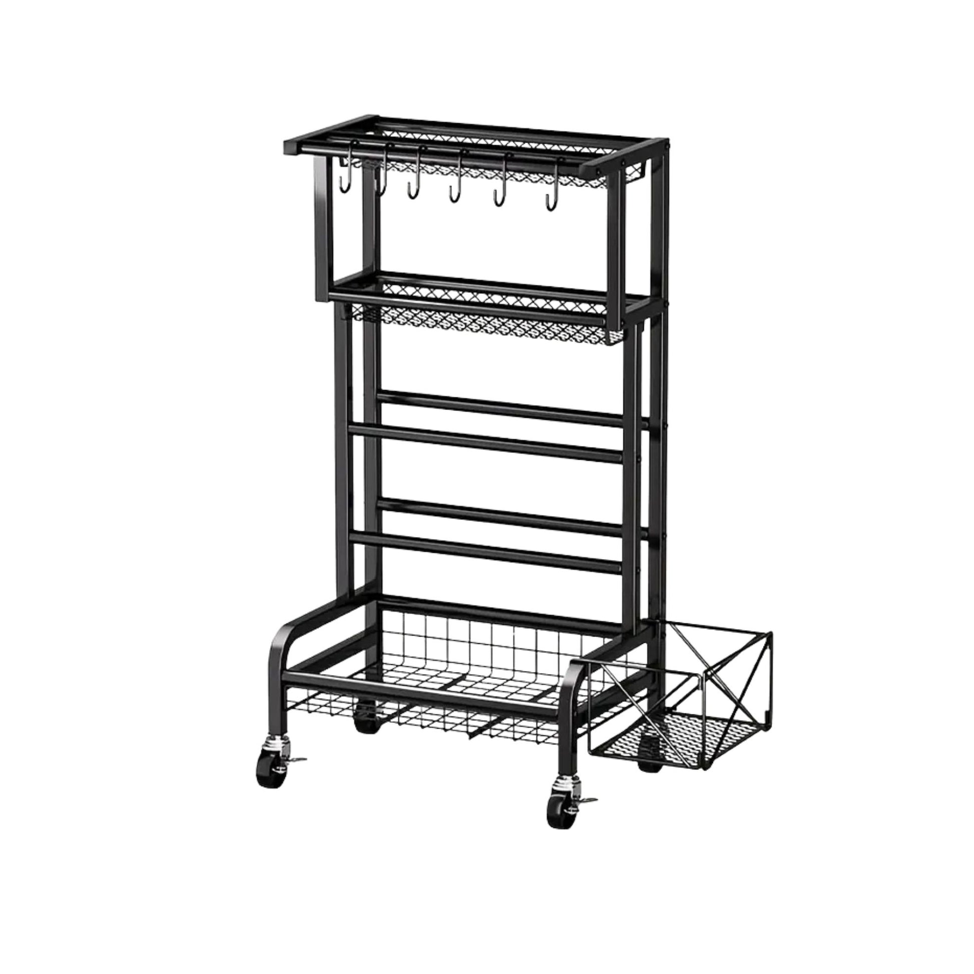 Social Hike Gym Equipment Storage Rack on Wheels - Dumbbells Weights Stand