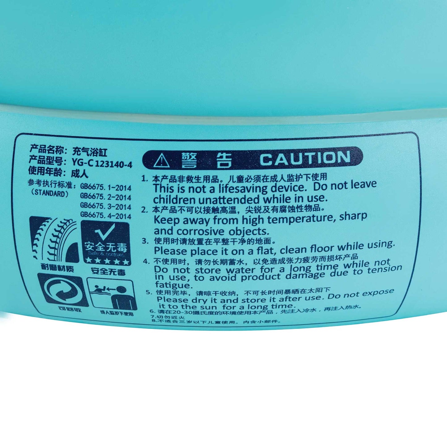 Social Hike Portable Bathtub and Wireless Pump - Inflatable Adult Tub Blue