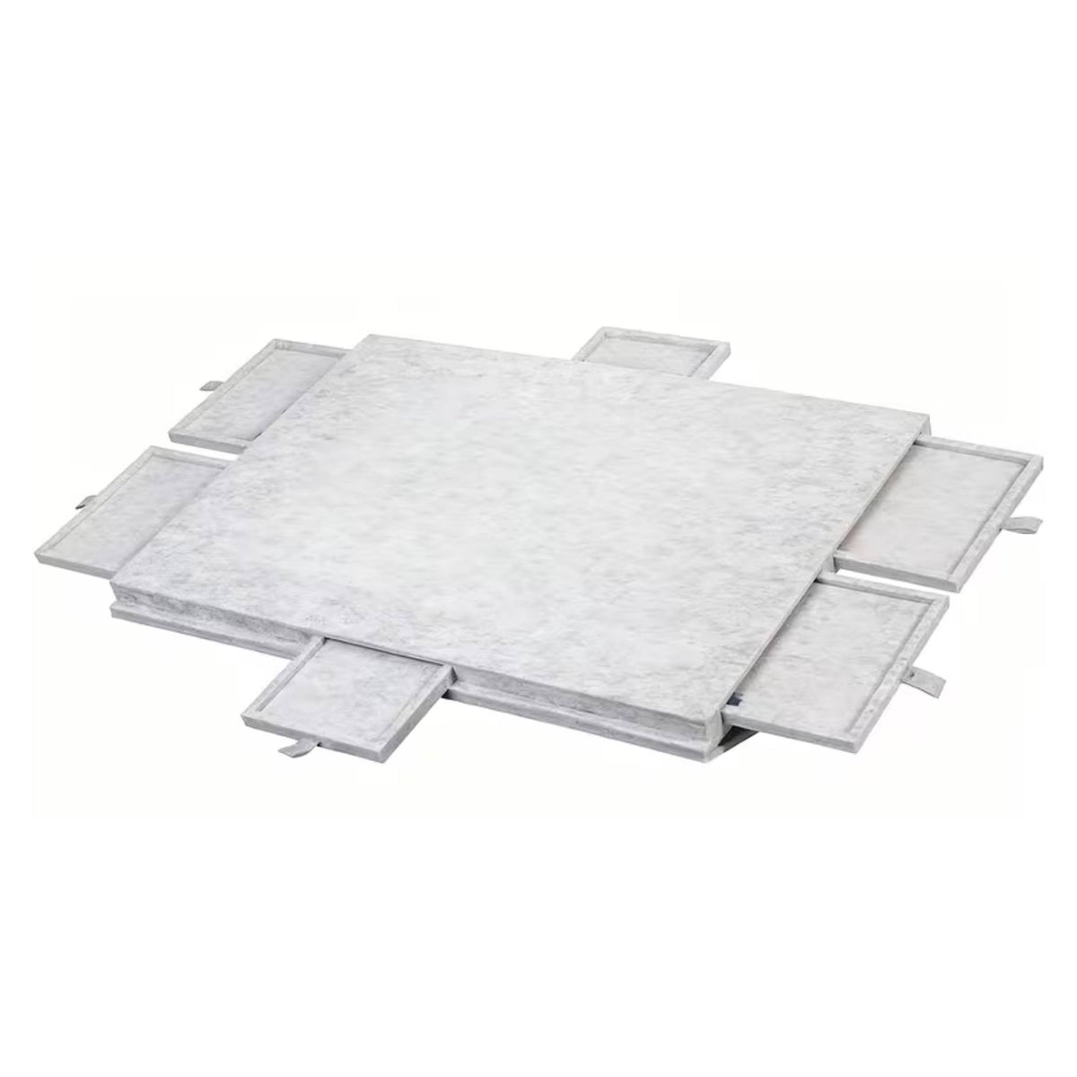 Social Hike Puzzle Board 1000 pcs - Felt Tilt Portable Cover Drawers Silver