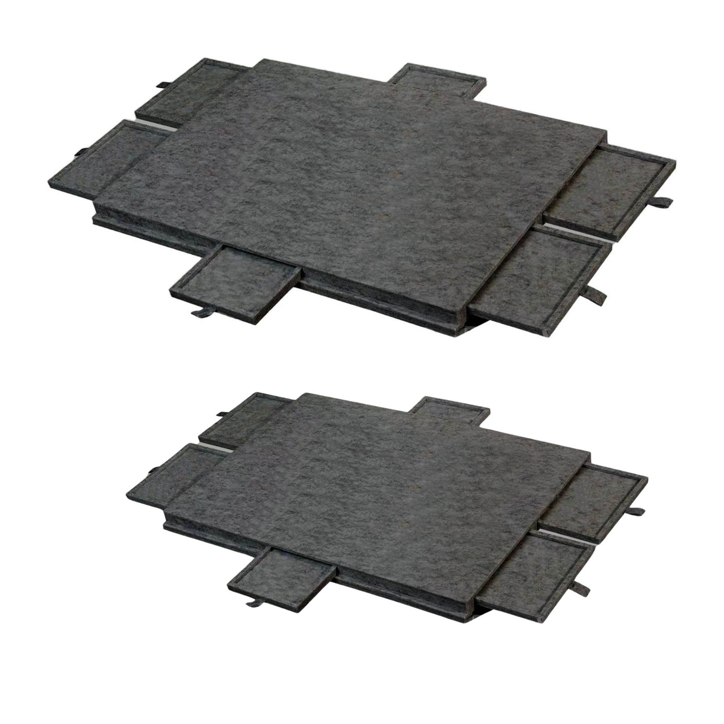 Social Hike Puzzle Board - Felt Tilting Portable Cover + Drawers Grey