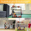 Social Hike Sports Equipment Storage Organiser Trolley on Wheels for Garage