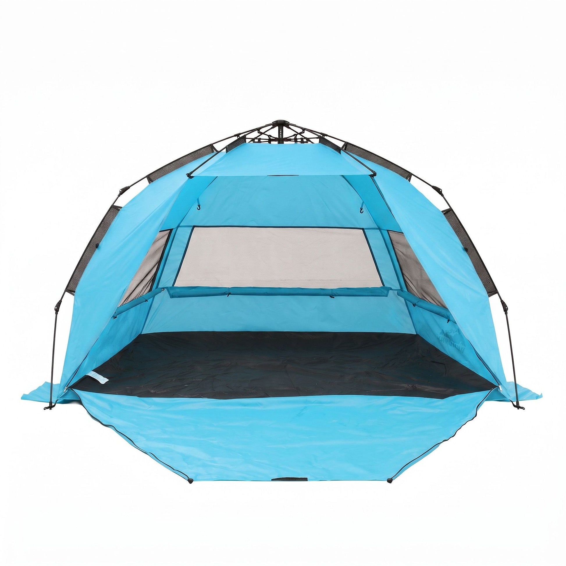 Weisshorn Beach Tent 3-4 Person Pop Up Sun Shade UPF 50 Automatic Outdoor Blue