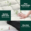 Giselle Bedding Pillowtop Mattress Topper 7.5cm Thick Bamboo Pad for Back Pain Relief Washable Skin-friendly Bed Protector with 45cm Deep Pocket Single