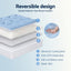 Giselle Bedding Pillowtop Mattress Topper 5cm Reversible Cooling & Soft Coral Fleece Pad for Back Pain Relief, Washable Skin-friendly Bed Protector with 45cm Deep Pocket Single