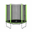 Everfit 6FT Kids Trampoline Round Rebounder with Enclosure Net Green