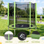 Everfit 6FT Kids Trampoline Round Rebounder with Enclosure Net Green