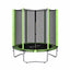 Everfit 6FT Kids Trampoline Round Rebounder with Enclosure Net Green