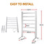 Devanti Electric Heated Towel Rail Rack 6 Bars Freestanding Clothes Dry Warmer