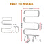 Devanti Electric Heated Towel Rail Rack 5 Bars Freestanding Clothes Dry Warmer