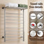 Devanti Electric Heated Towel Rail Rack 14 Bars Wall Mounted Clothes Dry Warmer