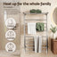 Devanti Electric Heated Towel Rail Rack 14 Bars Wall Mounted Clothes Dry Warmer