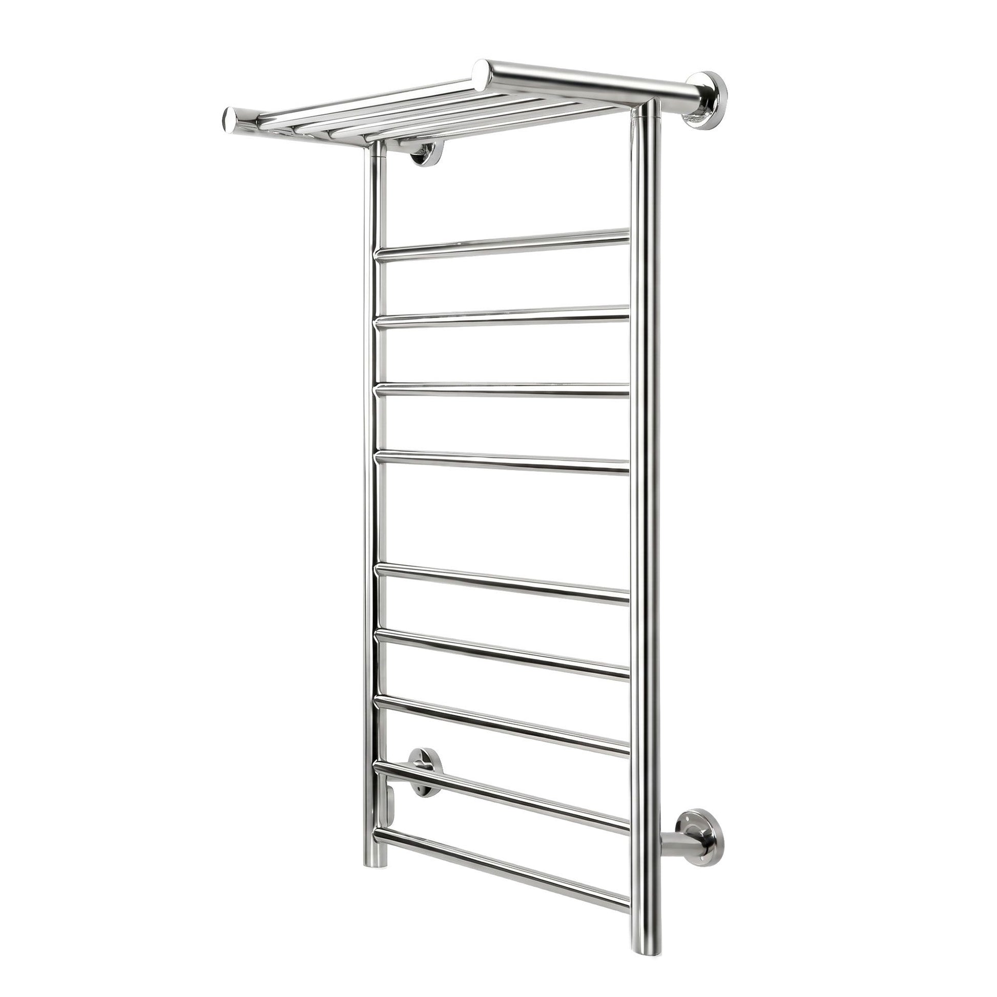 Devanti Electric Heated Towel Rail Rack 14 Bars Wall Mounted Clothes Dry Warmer