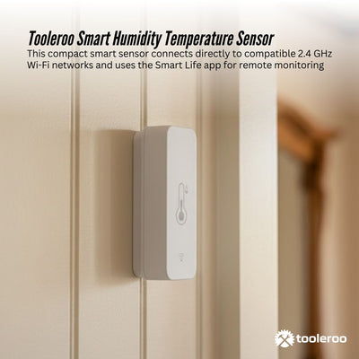 Tooleroo Smart Humidity Temperature Sensor Wi-fi Indoor Room Thermometer