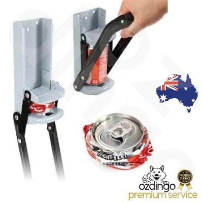Tooleroo 2x Can Crusher 16oz Aluminium Beer Smasher Wall Mounted Opener