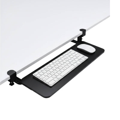 Tooleroo Computer Keyboard Tray Under Desk Clamp On Pull Out 65cm - Black