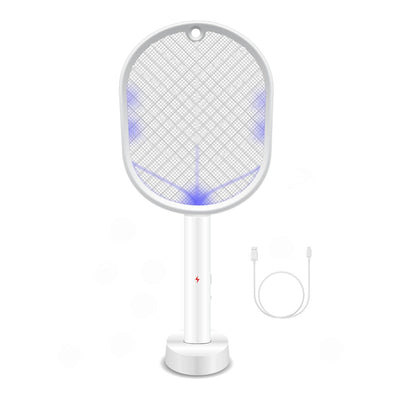Tooleroo Electric Fly Swatter 2in1 Rechargeable Bug Mosquito Zapper Racket