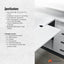 Tooleroo Folding Tray Desk Extender - Clamp-On Table Extension Shelf White