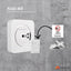 Tooleroo Wall Mount CD Player Bluetooth FM Radio USB AUX Speaker - White