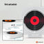 Tooleroo Wall Mountable CD Player Speaker - Bluetooth HiFi FM Radio White