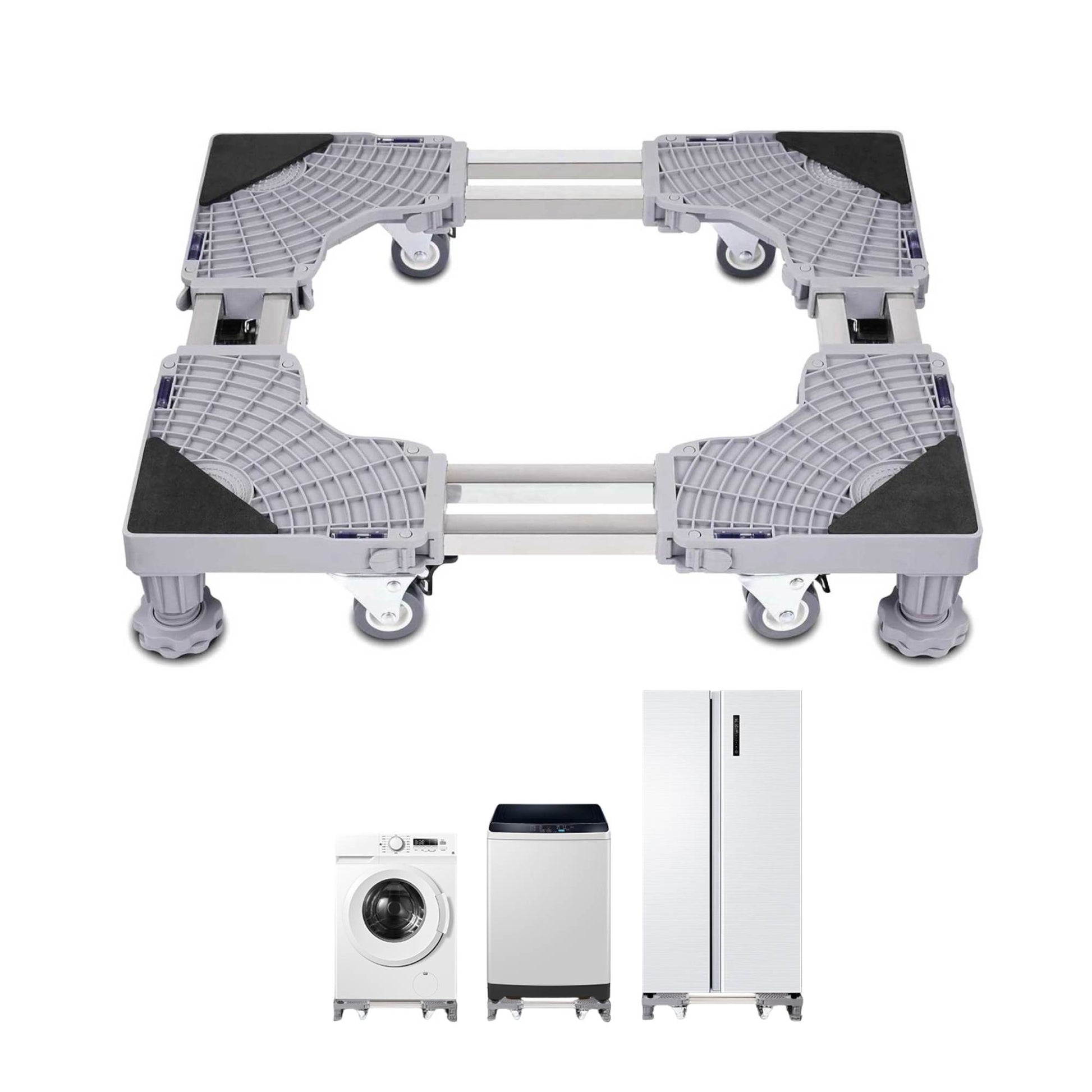 Tooleroo Washing Machine Stand - 300Kg Adjustable Wheeled Fridge Appliance Base