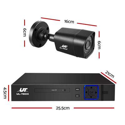 UL-TECH 1080P Security Camera System 8CH DVR with 8 CCTV Square Cameras
