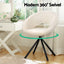Artiss Dining Chairs Set of 2 Sherpa Boucle Swivel Base