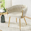 1 Artiss Dining Chair Velvet Armchair Beige