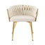 1 Set of 2 Artiss Dining Chairs Velvet Armchair Beige