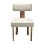 Artiss Dining Chairs Set of 4 Linen Fabric Wooden Beige