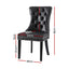1 Set of 4 Artiss Dining Chairs Black Leather