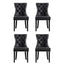 1 Set of 4 Artiss Dining Chairs Black Leather