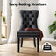 1 Set of 4 Artiss Dining Chairs Black Leather