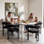 Artiss Dining Chairs Set of 2 Velvet Upholstered Barrel Chairs with Curved Armrests & Back Black