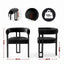 Artiss Dining Chairs Set of 6 Velvet Upholstered Barrel Chairs with Curved Armrests & Back Black